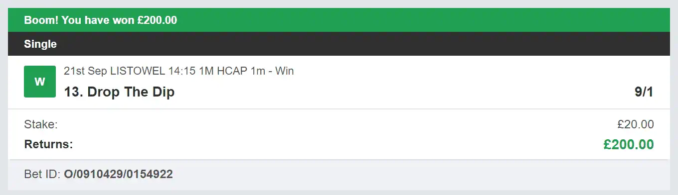 Core Value Bets - Winner 1 - 2023-09-21