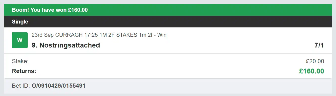 Core Value Bets - Winner 3 - 2023-09-23